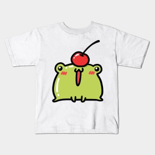 Frog with cherry hat Kids T-Shirt